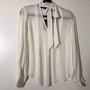 Paige Lupita Pleated Tie Blouse
